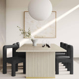 TOV Hazel Black Boucle Dining Chair