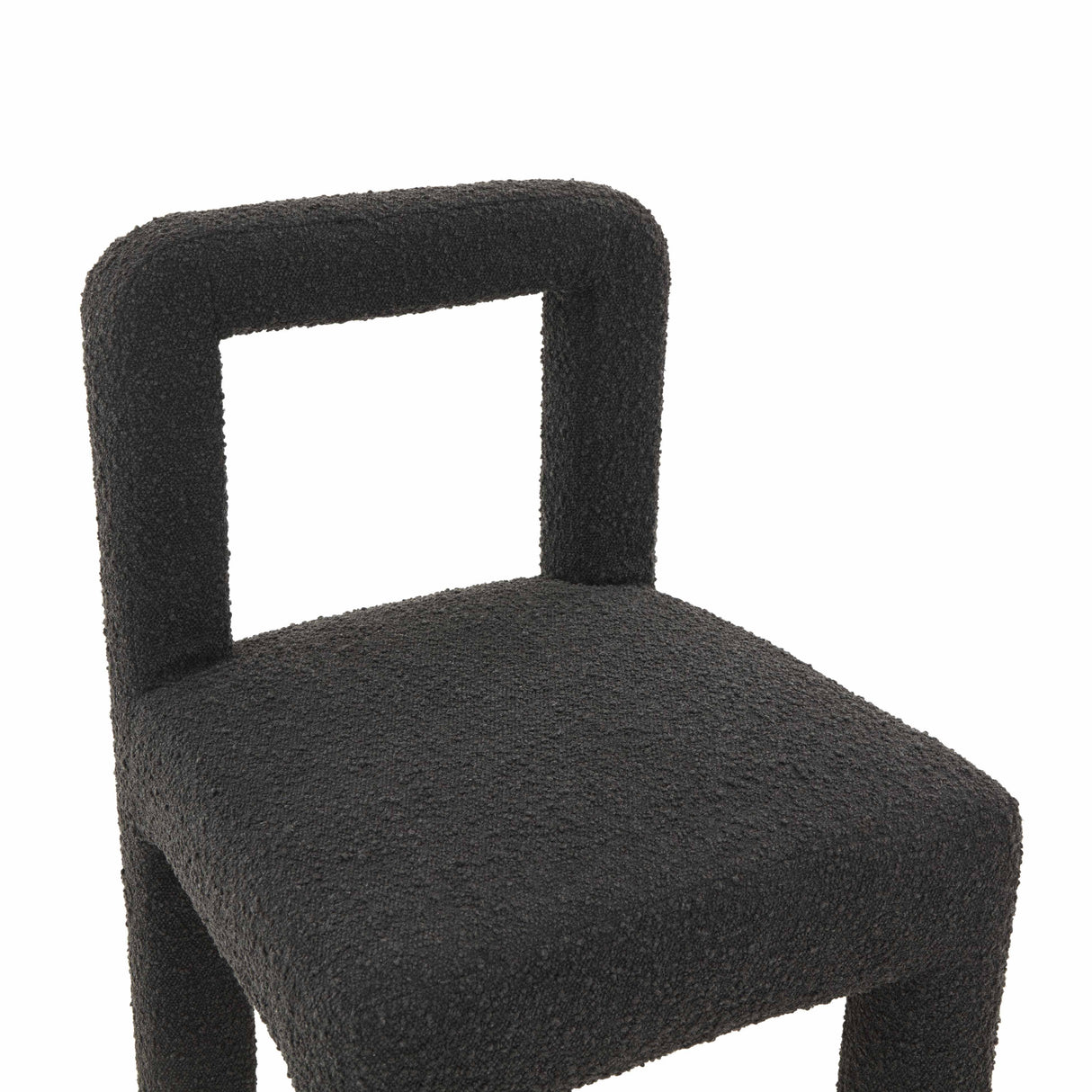 TOV Hazel Black Boucle Dining Chair