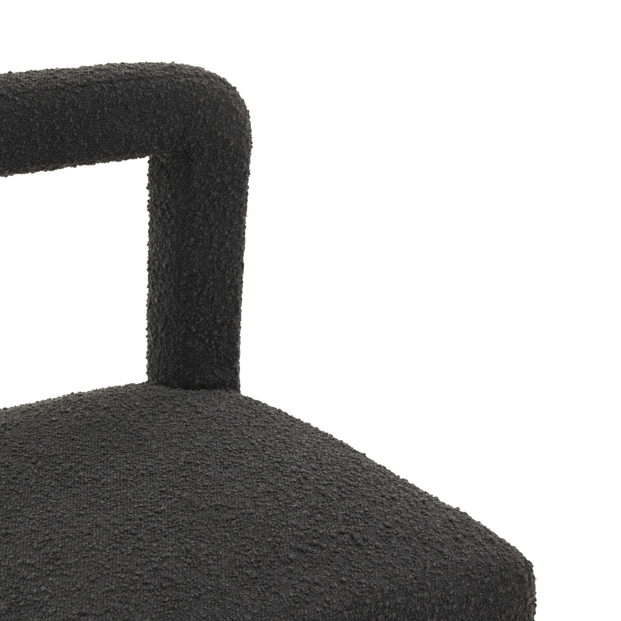 TOV Hazel Black Boucle Dining Chair