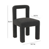 TOV Hazel Black Boucle Dining Chair