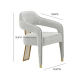TOV Corralis Speckled Grey Performance Boucle Dining Chair
