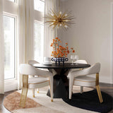 TOV Corralis Cream Performance Linen Dining Chair