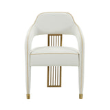 TOV Corralis Cream Performance Linen Dining Chair
