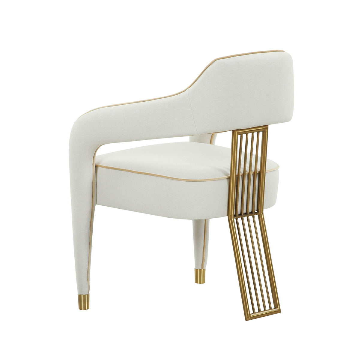 TOV Corralis Cream Performance Linen Dining Chair