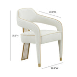 TOV Corralis Cream Performance Linen Dining Chair