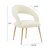 TOV Rocco Cream Performance Boucle Dining Chair