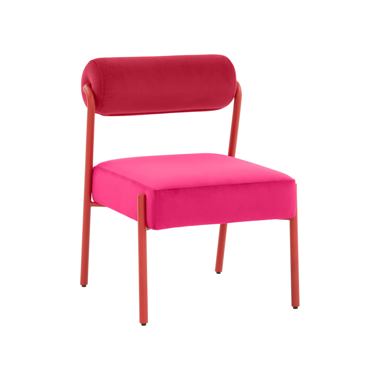 TOV Jolene Hot Pink Velvet Dining Chair - Set of 2
