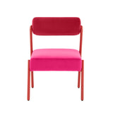 TOV Jolene Hot Pink Velvet Dining Chair - Set of 2