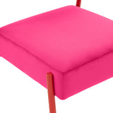 TOV Jolene Hot Pink Velvet Dining Chair - Set of 2
