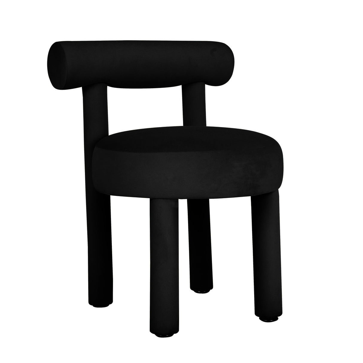 TOV Carmel Black Velvet Dining Chair
