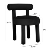 TOV Carmel Black Velvet Dining Chair