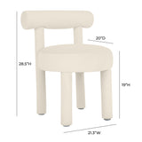 TOV Carmel Cream Velvet Dining Chair