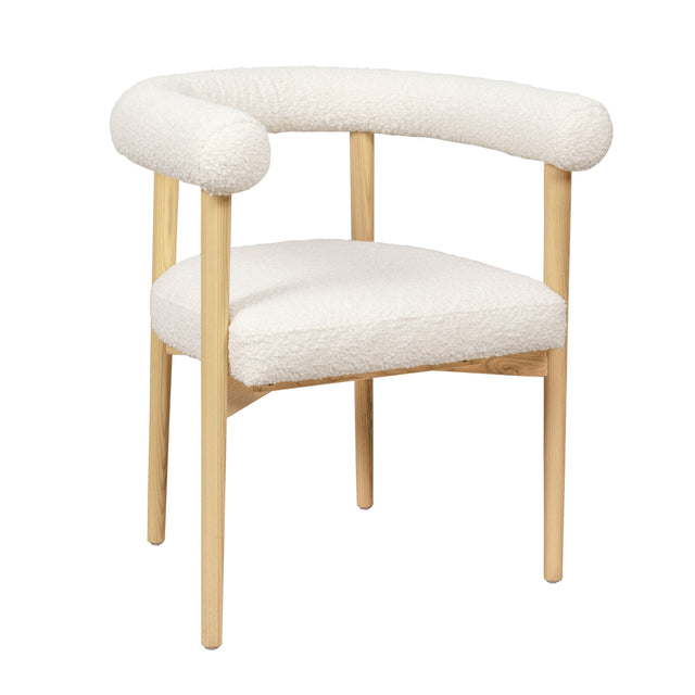 TOV Spara Cream Performance Boucle Dining Chair