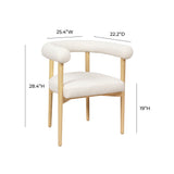 TOV Spara Cream Performance Boucle Dining Chair