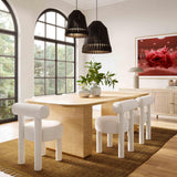 TOV Carmel Cream Performance Boucle Dining Chair