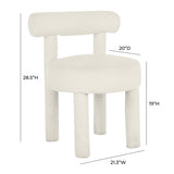 TOV Carmel Cream Performance Boucle Dining Chair