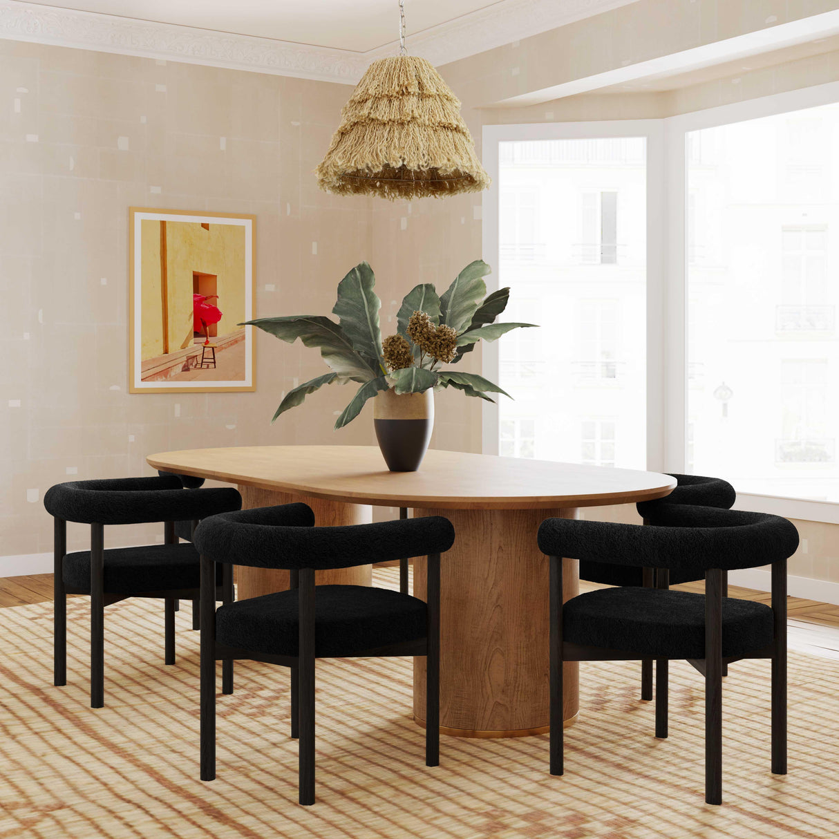 TOV Spara Black Performance Boucle Dining Chair
