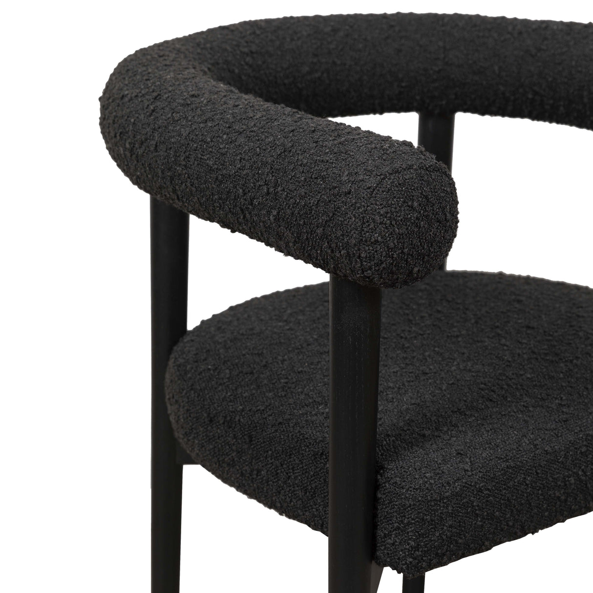 TOV Spara Black Performance Boucle Dining Chair
