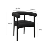 TOV Spara Black Performance Boucle Dining Chair
