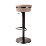 TOV Astro Cafe au Lait Woven Performance Vegan Leather Adjustable Stool