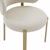 TOV Margaret Cream Performance Linen Dining Chair