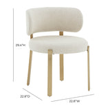 TOV Margaret Cream Performance Linen Dining Chair