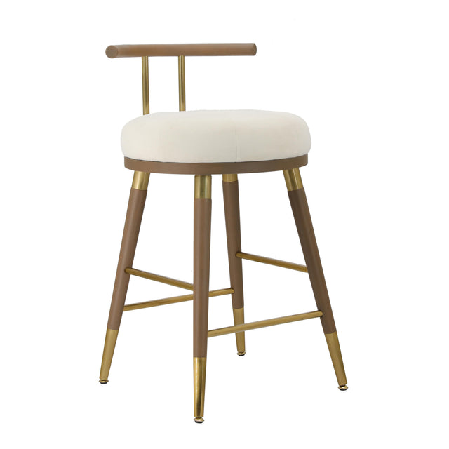 TOV Juniper Cream Velvet Counter Stool