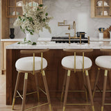 TOV Juniper Cream Velvet Counter Stool