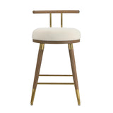 TOV Juniper Cream Velvet Counter Stool