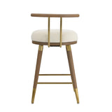 TOV Juniper Cream Velvet Counter Stool