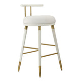 TOV Juniper White Performance Vegan Leather Counter Stool