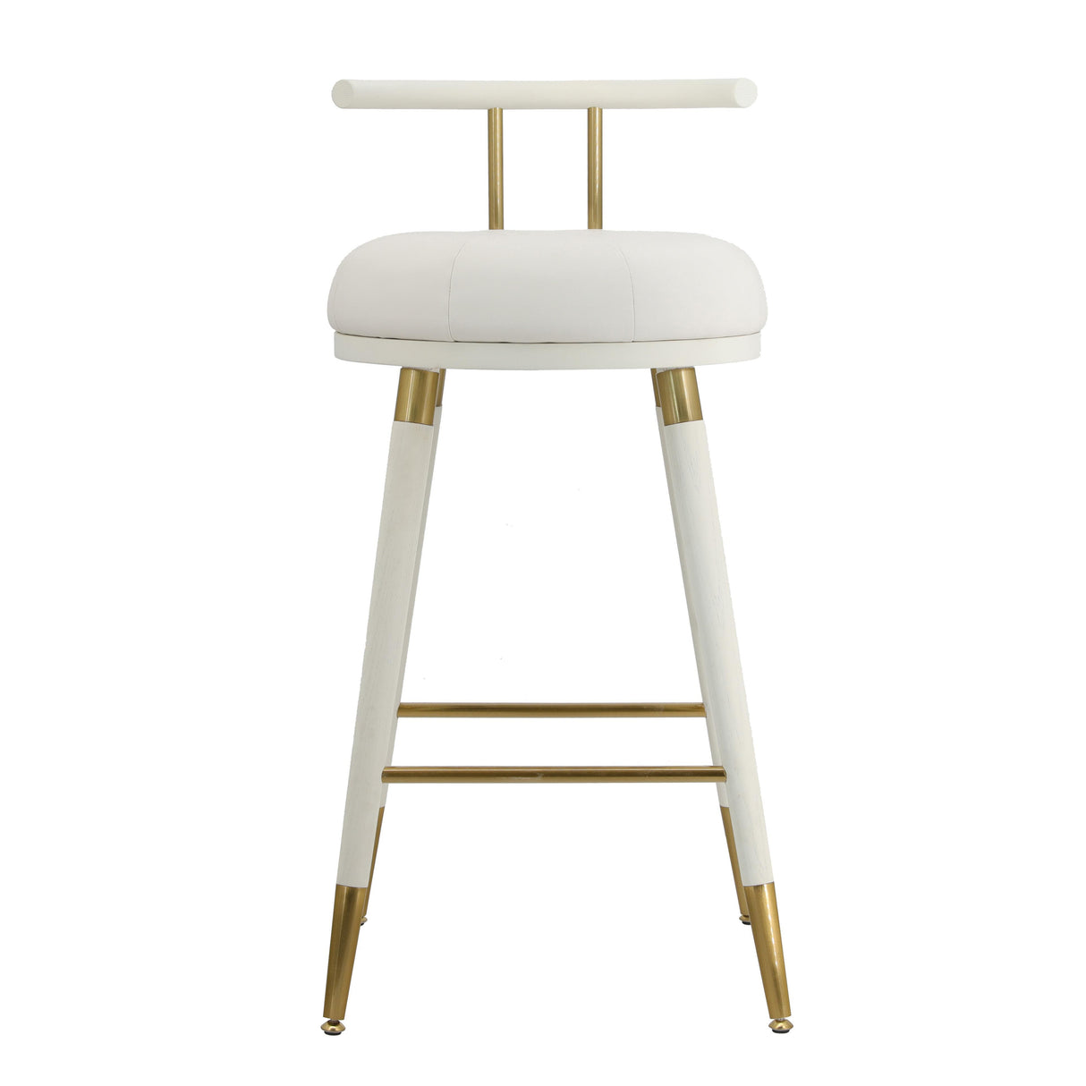 TOV Juniper White Performance Vegan Leather Counter Stool