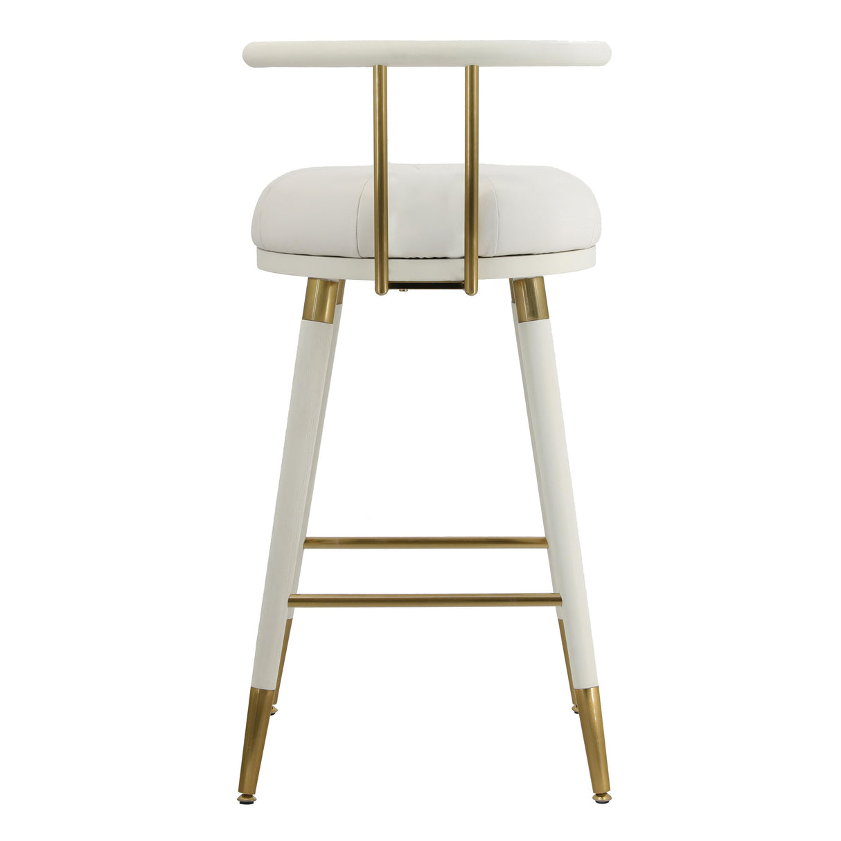 TOV Juniper White Performance Vegan Leather Counter Stool