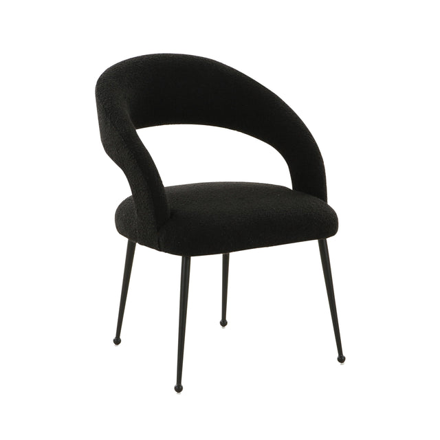 TOV Rocco Black Performance Boucle Dining Chair