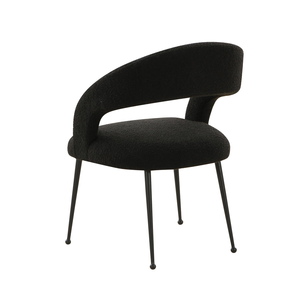 TOV Rocco Black Performance Boucle Dining Chair