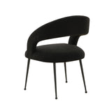 TOV Rocco Black Performance Boucle Dining Chair