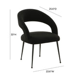 TOV Rocco Black Performance Boucle Dining Chair