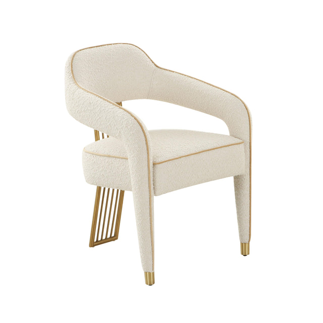 TOV Corralis Cream Performance Boucle Dining Chair