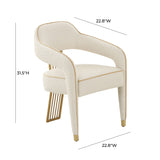 TOV Corralis Cream Performance Boucle Dining Chair