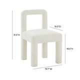 TOV Hazel Cream Boucle Dining Chair