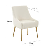 TOV Beatrix Cream Performance Boucle Side Chair