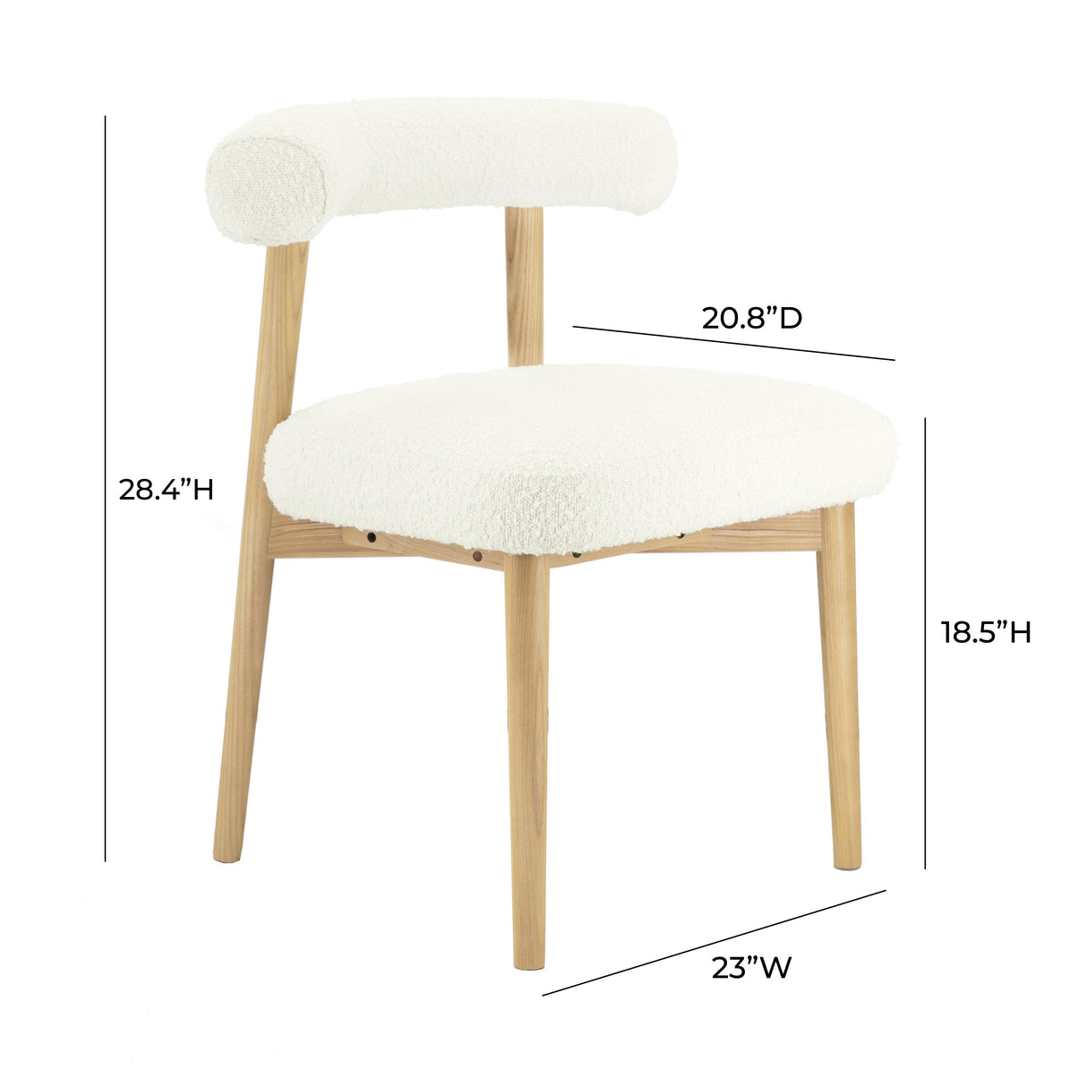 TOV Spara Cream Performance Boucle Side Chair