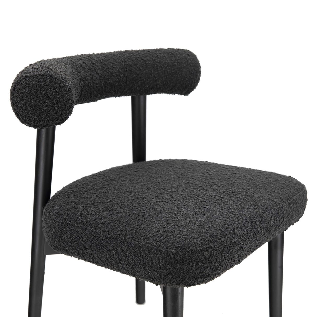 TOV Spara Black Performance Boucle Side Chair