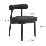 TOV Spara Black Performance Boucle Side Chair