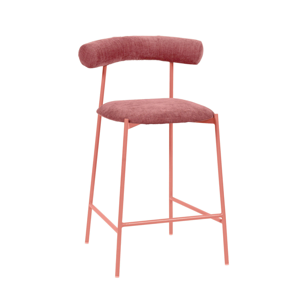 TOV Liliana Mauve Performance Velvet Counter Stool