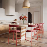 TOV Liliana Mauve Performance Velvet Counter Stool