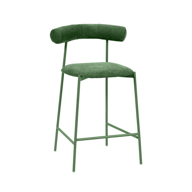 TOV Liliana Forest Green Performance Velvet Counter Stool