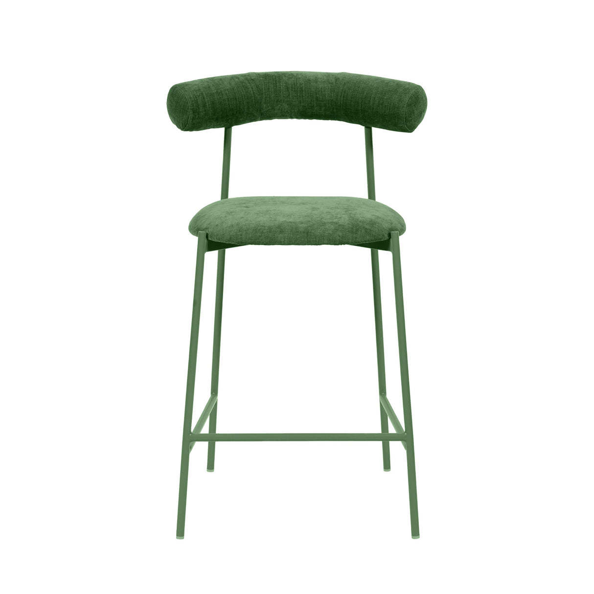 TOV Liliana Forest Green Performance Velvet Counter Stool