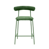 TOV Liliana Forest Green Performance Velvet Counter Stool