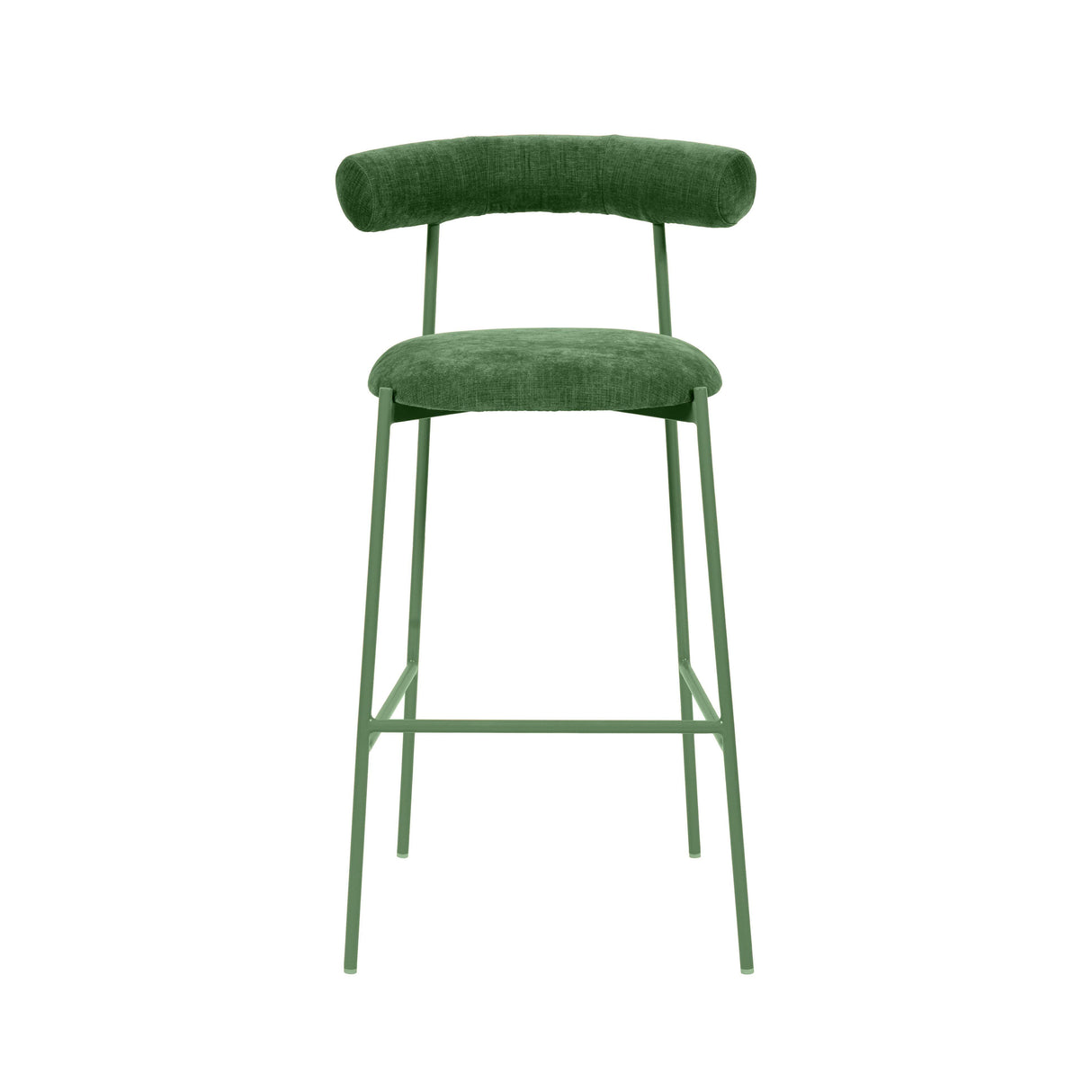 TOV Liliana Forest Green Performance Velvet Bar Stool